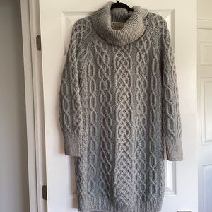 Aran knit Merino Wool Sweater Dress